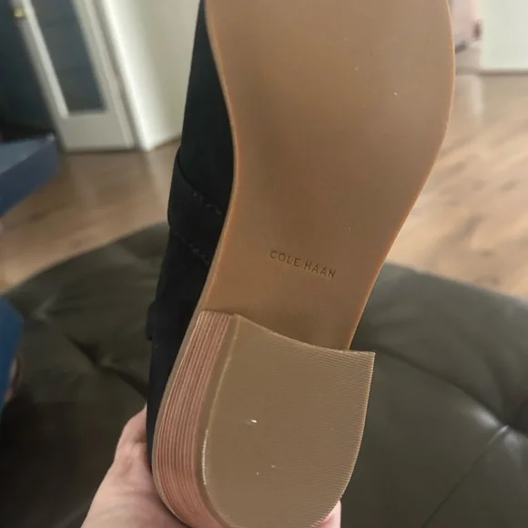 Black Ankle Boots with Buckle Detail - Picture 5 of 7